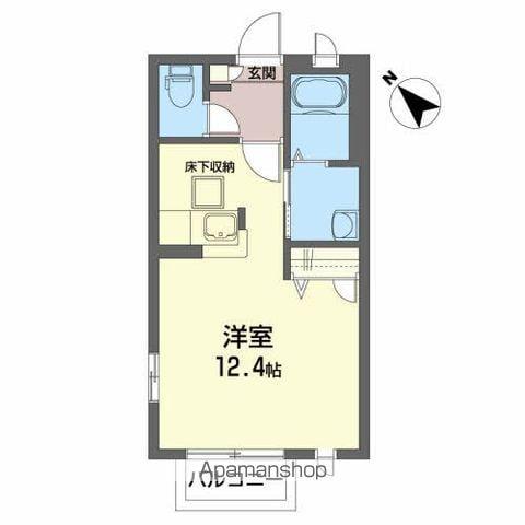 イーストⅢ(ワンルーム/1階)の間取り写真