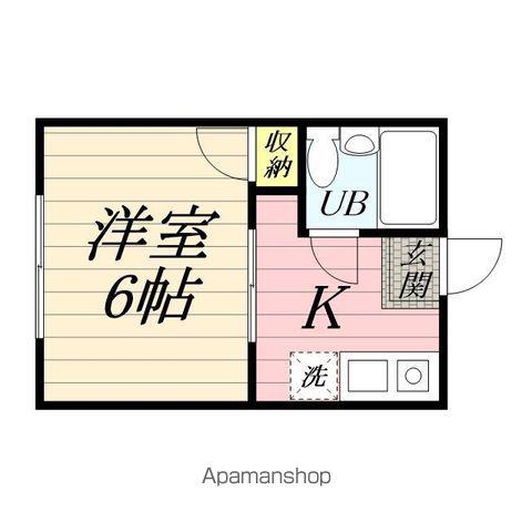 加納ハイツ(1K/2階)の間取り写真