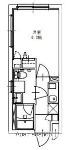 BARK LANE 学芸大学(1K/4階)の間取り写真