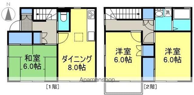 ルーミー甲府１０３号館(3DK)の間取り写真