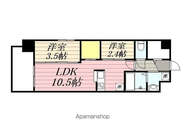 ERFOLG HAKATA(2LDK/4階)の間取り写真