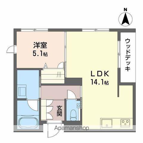 リーベン メーア(1LDK/2階)の間取り写真