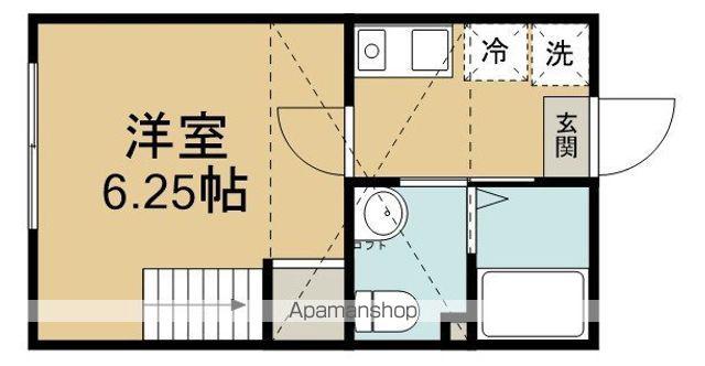 クリムゾンハイツ的場(1K/1階)の間取り写真