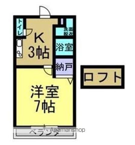 ヴィクトリアハウス花園(1K/2階)の間取り写真