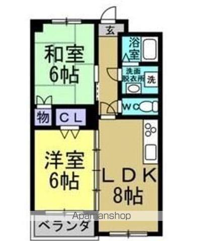 ヤマニハウス(2DK/3階)の間取り写真