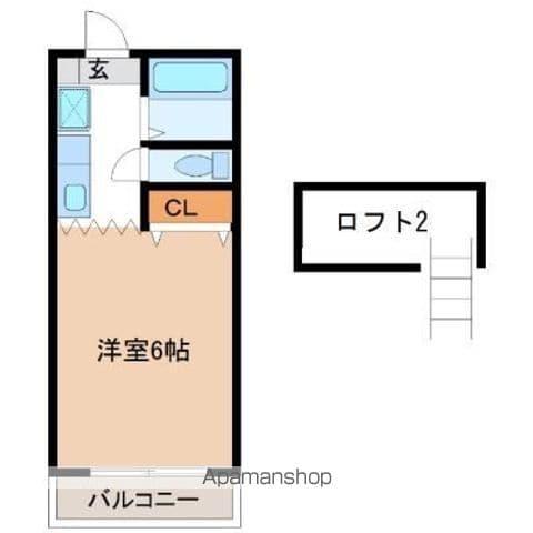 A-STEP祇園(1K/2階)の間取り写真
