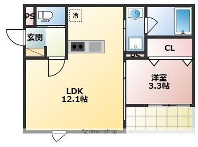 フルーム(1LDK/2階)の間取り写真