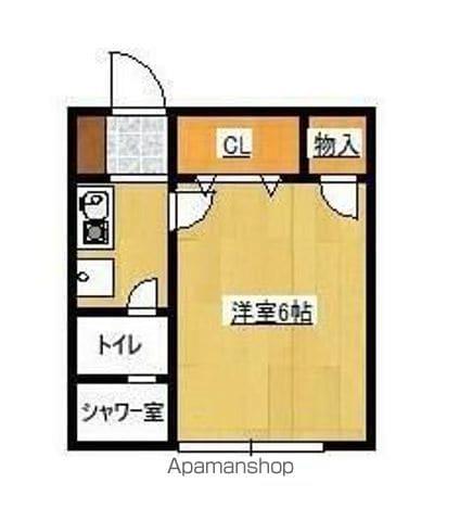 セントヒルズ津田沼2(1K/1階)の間取り写真
