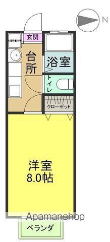 シガハイツⅩⅤ(1K/2階)の間取り写真