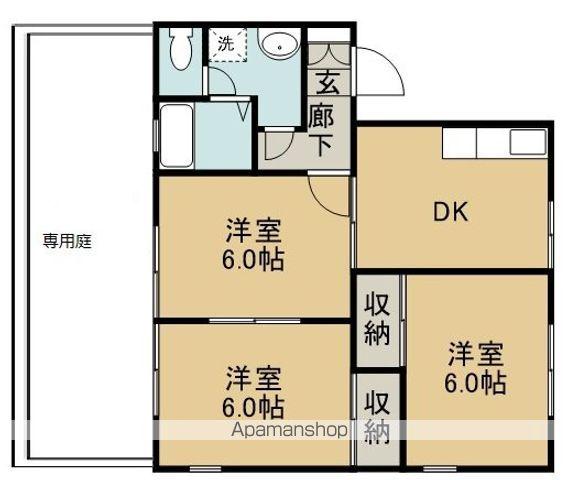 サニーホームズ(3DK/1階)の間取り写真