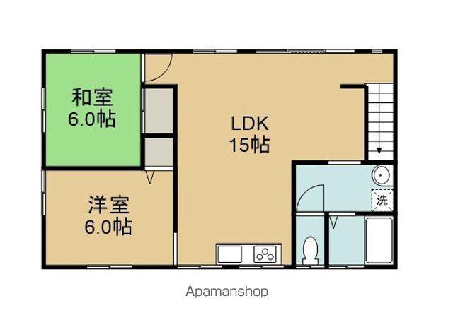 万福荘(2LDK/2階)の間取り写真