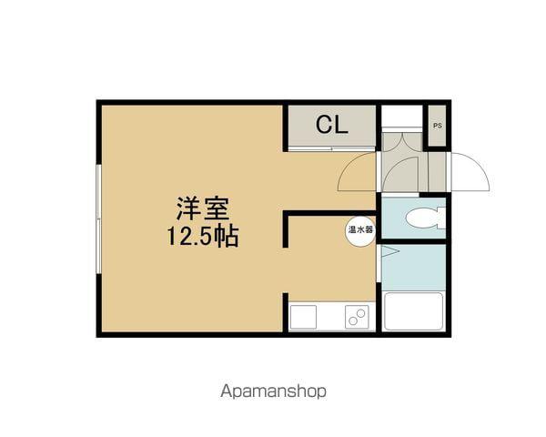 ノルウェーの森(1K/2階)の間取り写真