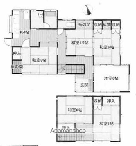 常磐線 佐和駅 徒歩19分 2階建 築63年(6K)の間取り写真