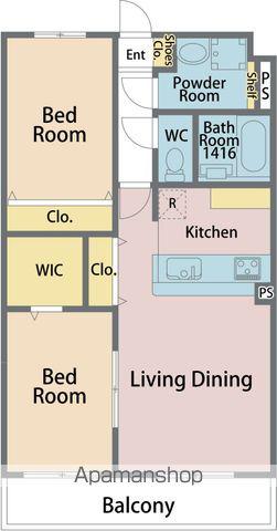 ガーデンヒルズ城南Ⅷ(2LDK/2階)の間取り写真