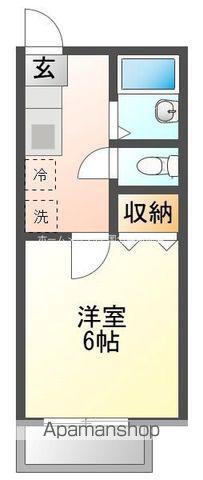ハイツミヨシⅢ(1K/1階)の間取り写真