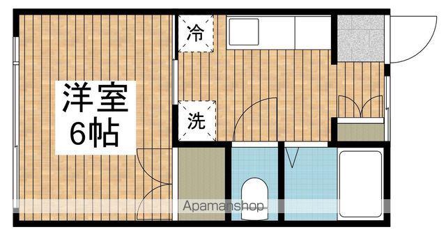 ベルトピア新潟12(1K/2階)の間取り写真