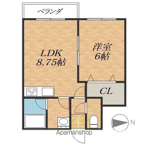 TMKⅡ(1LDK/2階)の間取り写真