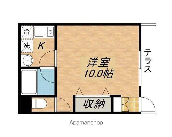 カーペンターハウスⅥ(1K/1階)の間取り写真