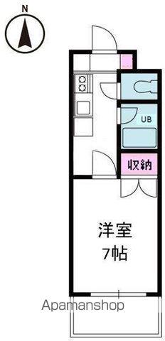 ジョイフル第3小坂(1DK/4階)の間取り写真