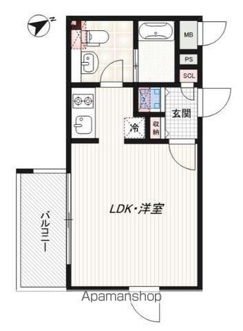 ALERO北参道(ワンルーム/4階)の間取り写真