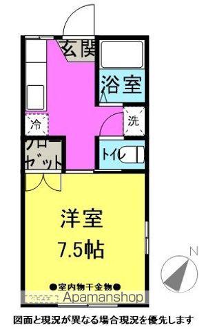 フレグランスシオジリ(1K/1階)の間取り写真