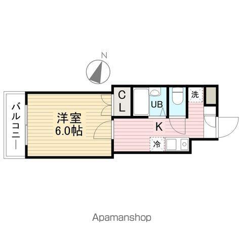 ファミール(ワンルーム/3階)の間取り写真