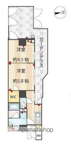 ZOOM信濃町(2K/1階)の間取り写真