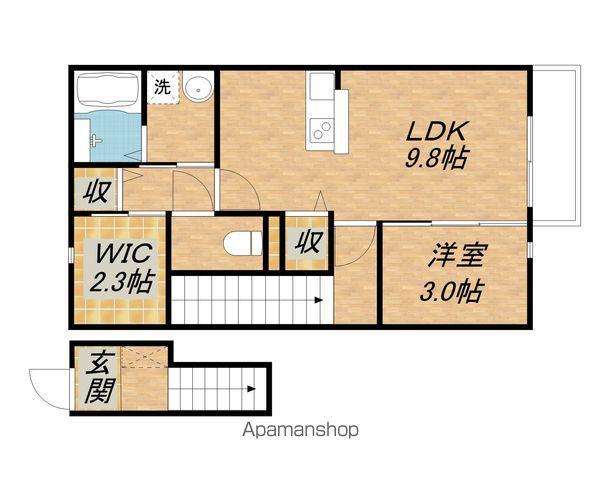 メゾンドプルミエール(1LDK/2階)の間取り写真