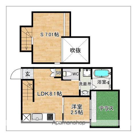 DREAMSTAGECANAL和白(1SDK/1階)の間取り写真