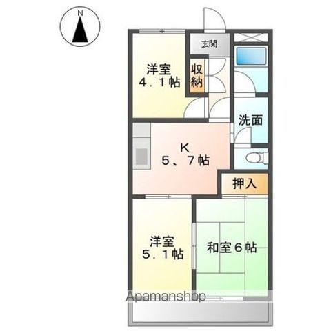 リバティハイム(3K/1階)の間取り写真