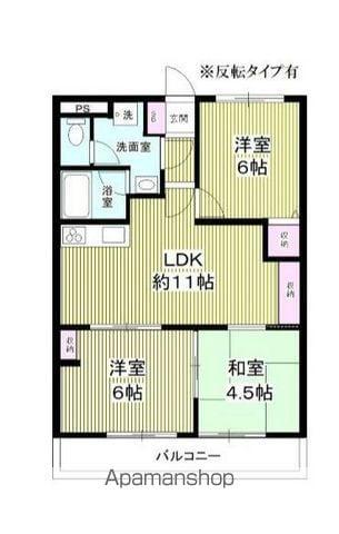 ダイキビル(3LDK/3階)の間取り写真