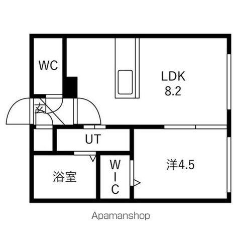 ALIVIS菊水(1LDK/4階)の間取り写真