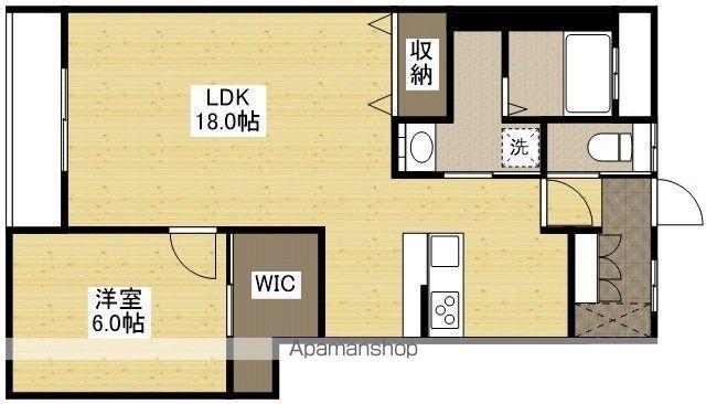 CHAREL二葉の里(1LDK/4階)の間取り写真