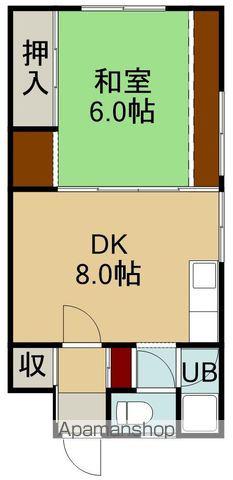 ジョイナス堀川Ⅰ(1DK/2階)の間取り写真
