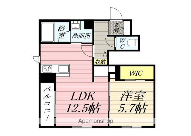 グラシュー上永谷(1LDK/1階)の間取り写真