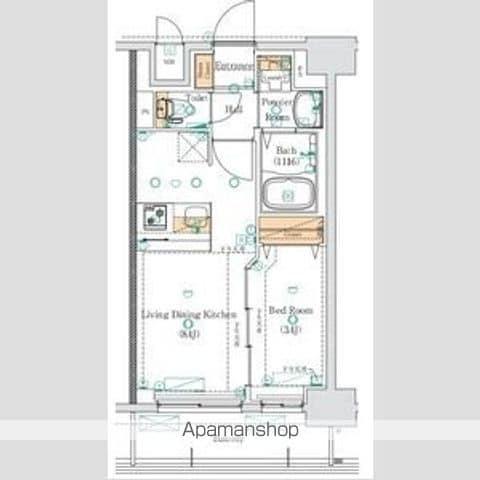 MAXIV大須観音(1LDK/15階)の間取り写真