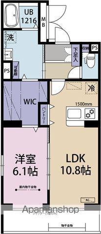 RIZ RAFFINE湘南(1LDK/2階)の間取り写真