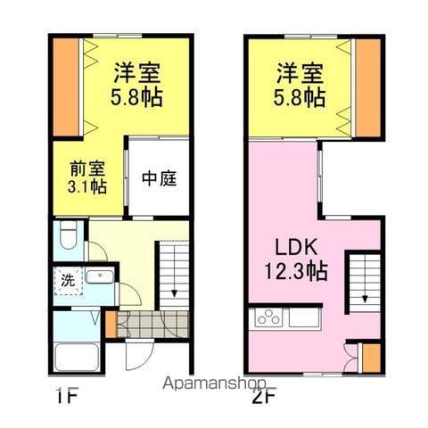エコパティオ(2LDK/2階)の間取り写真