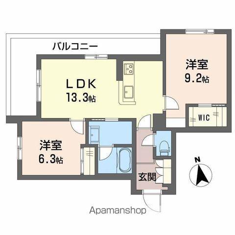シャーメゾン東雲(2LDK/3階)の間取り写真