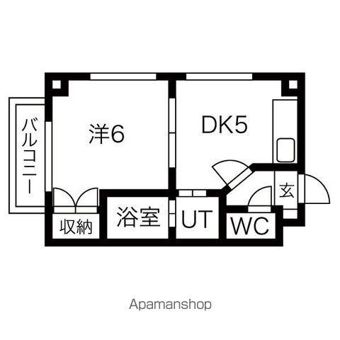 ザ・ステイツ南郷(1DK/3階)の間取り写真