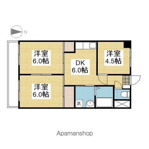 和泉パールハイツ(3DK/2階)の間取り写真
