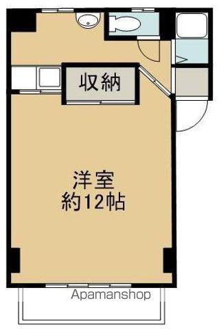 藤原マンション東村(1DK/3階)の間取り写真