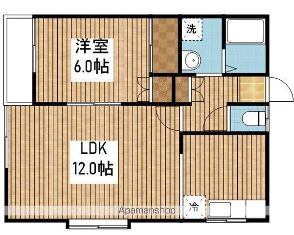 ライフ親松(1LDK/2階)の間取り写真