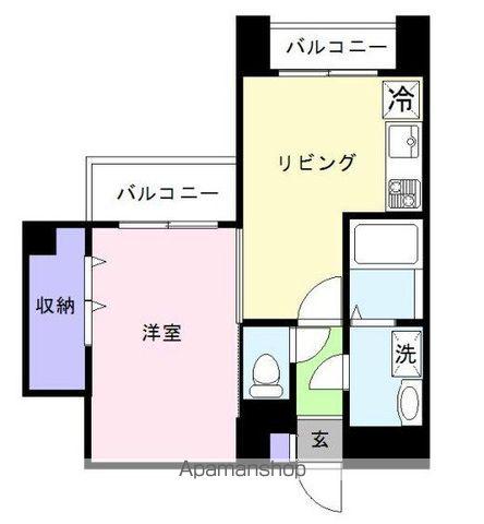 フレックス久留米駅前(1LDK/7階)の間取り写真