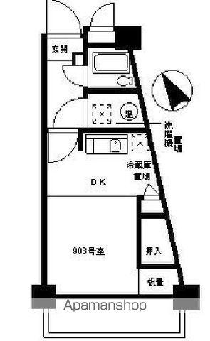 シャンボール北新宿 9階階 間取り