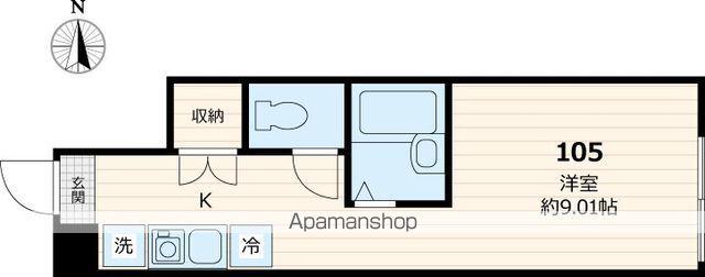 アイコート小金井本町(ワンルーム/1階)の間取り写真