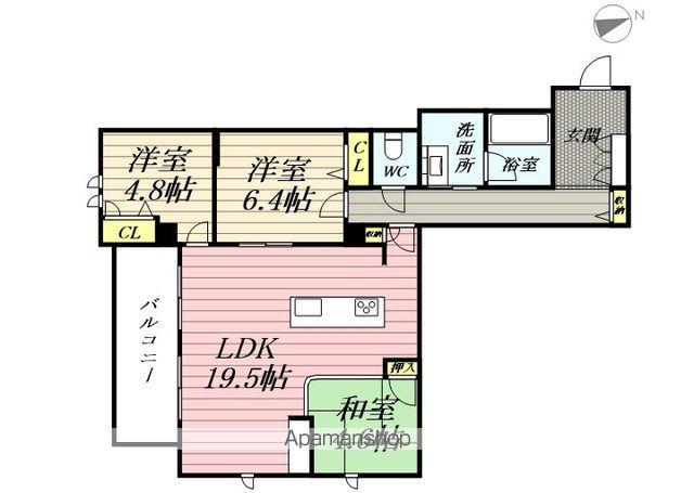 ウィズプラス大船(3LDK/2階)の間取り写真