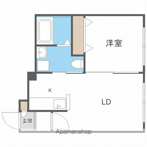 ブランノワールNORD(1LDK/2階)の間取り写真