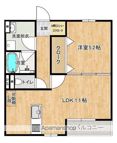 LBLOOM梅満(1LDK/1階)の間取り写真