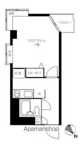 ロアジス上原(1K/1階)の間取り写真
